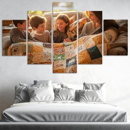 A Quilt Of Memories Stitched With Love Modern Paintings Frame