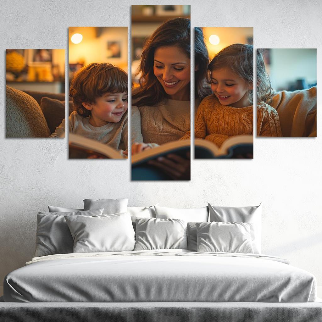 The Comfort Of Home A Mothers Embrace Custom Paintings Frame