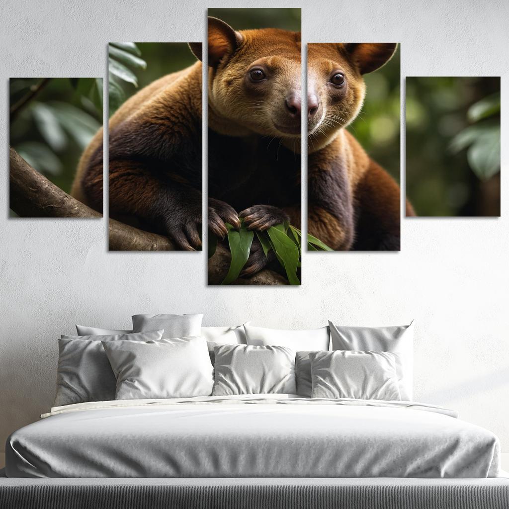 The Agile Tree Kangaroo Climbing Marvel Canvas Paintings Frame