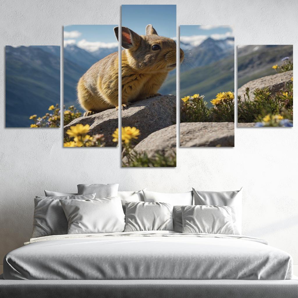 The Charming Pika Mountain's Tiny Treasure Premium Artwork Frames