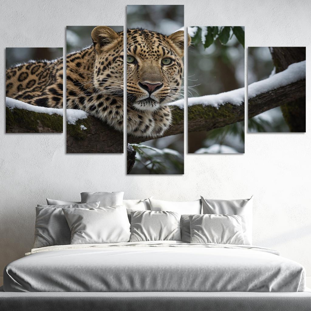 The Magnificent Amur Leopard Ghost Of The Forest Canvas Paintings Frame