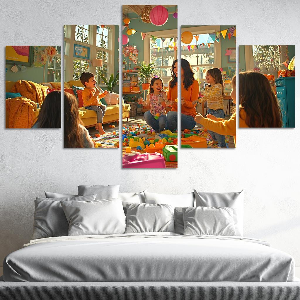 The Joy Of Togetherness A Mothers Spirit Modern Paintings Frame