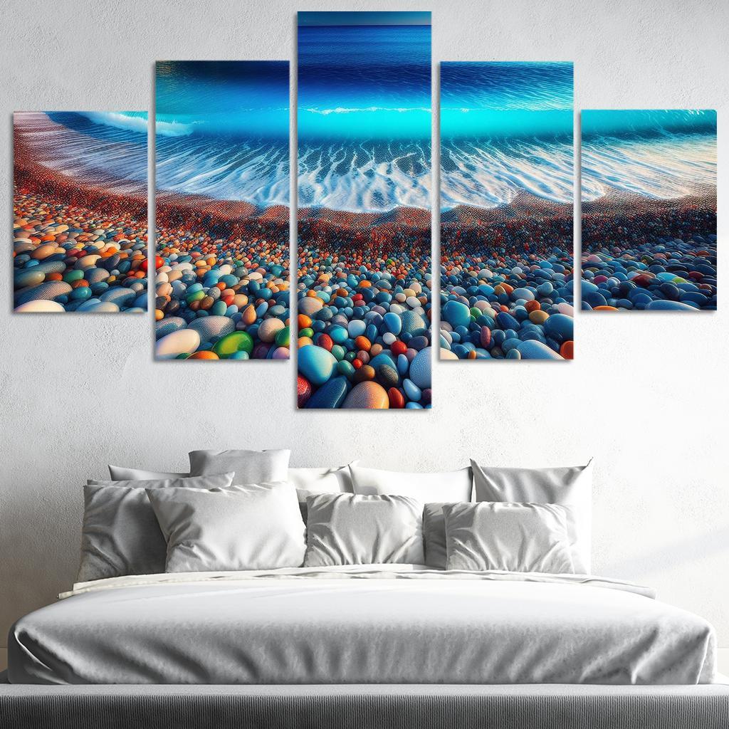 Pebble Beach A Geological Marvel Multi-panel Paintings