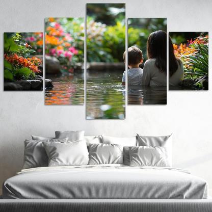 Reflections Of Love The Mirror Of Motherhood Custom Paintings Frame