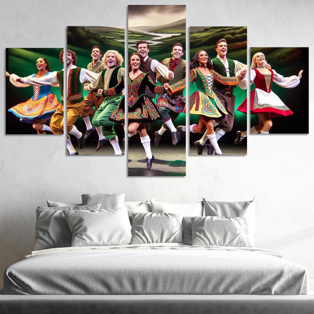 Celtic Dance The Rhythm Of The Emerald Isle Modern Paintings Frame