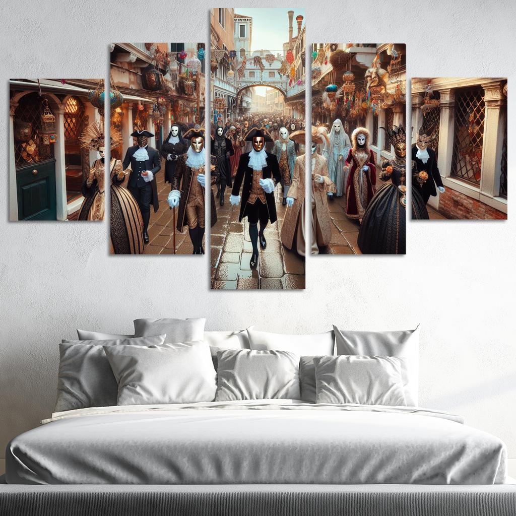 Venice Carnival Canvas Paintings Frame
