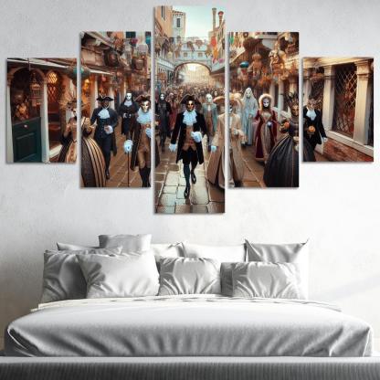 Venice Carnival Canvas Paintings Frame