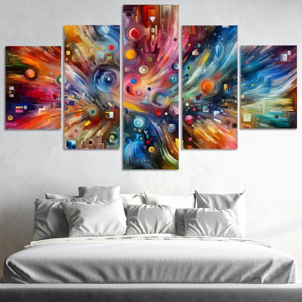 Canvas of Memories 5 Piece HD Canvas Wall Art-Original Frame