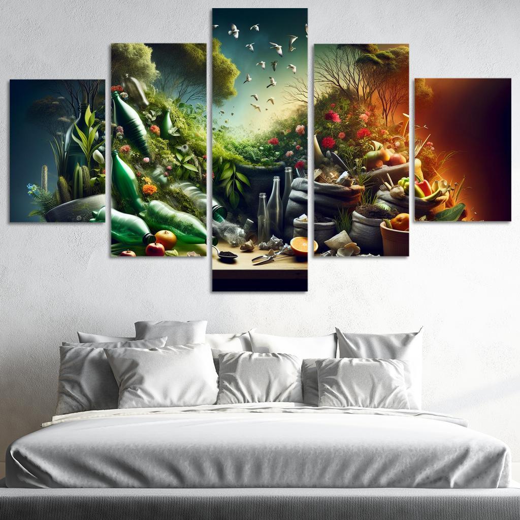 The Cycle Of Waste Towards Sustainable Living Custom Paintings Frame