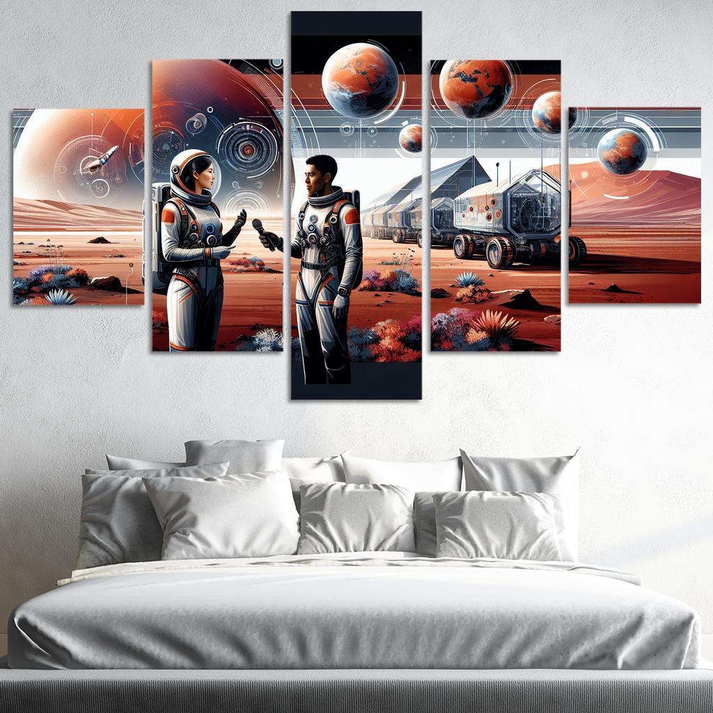 The Thrilling Future Of Human Space Travel Abstract Paintings Frame