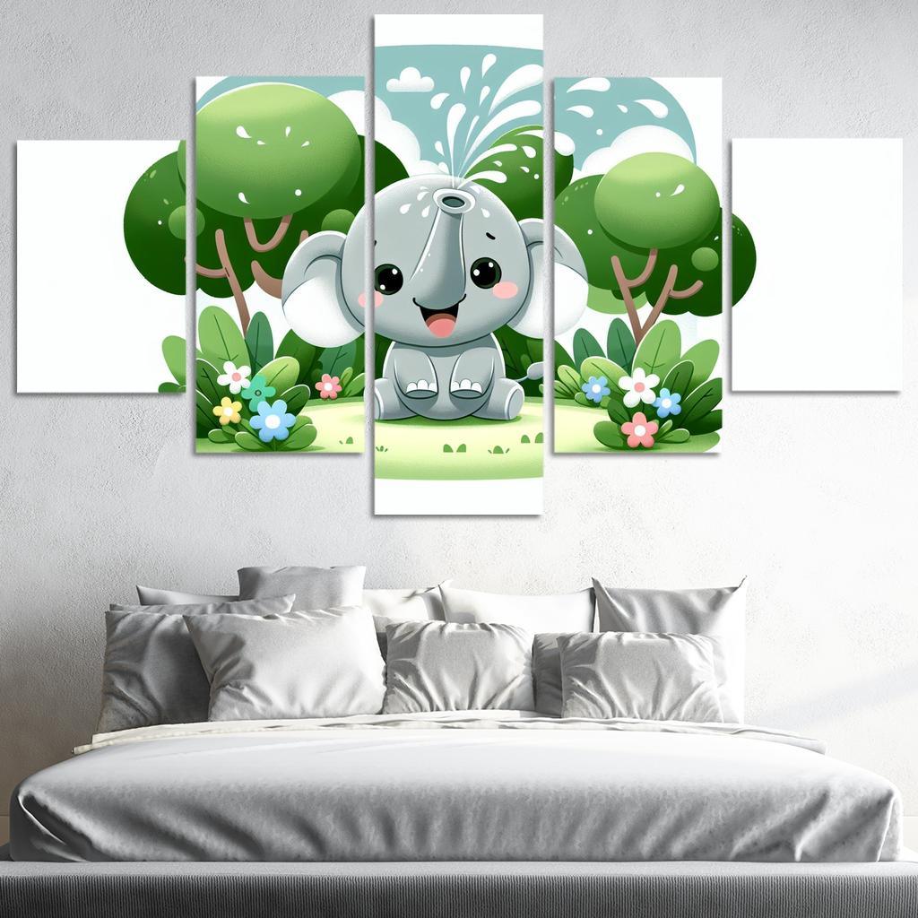 Exploring Elephants - Safari Adventures Framed Paintings