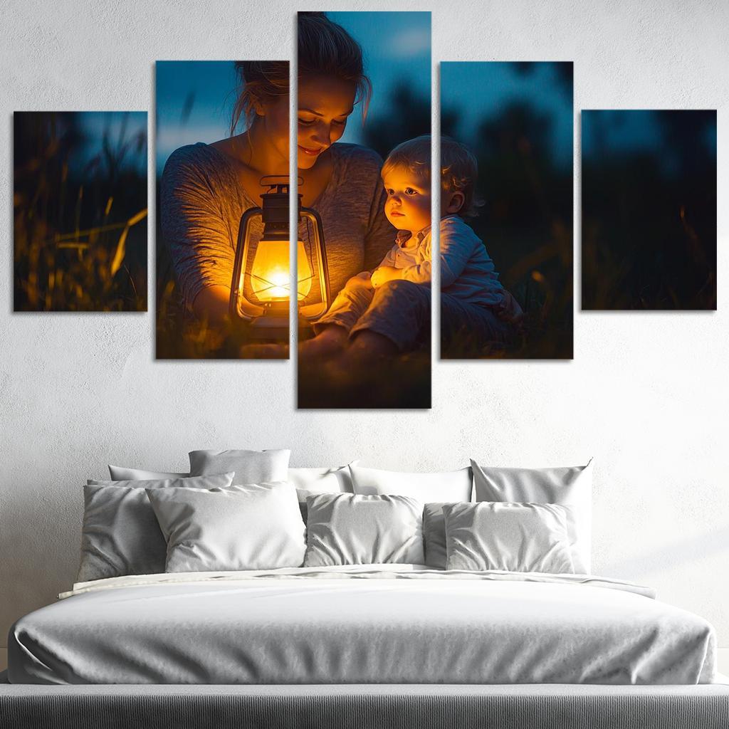 A Light In The Dark A Mothers Guiding Presence Canvas Paintings Frame