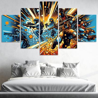 Dragon Ball Universe 5 Piece HD Canvas Wall Art-Original Frame