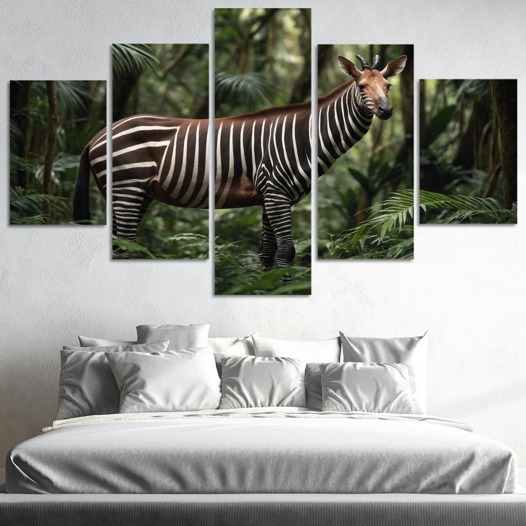 The Unique Okapi In The African Forests Framed Paintings