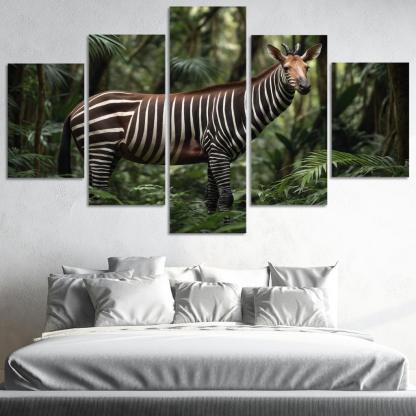 The Unique Okapi In The African Forests Framed Paintings