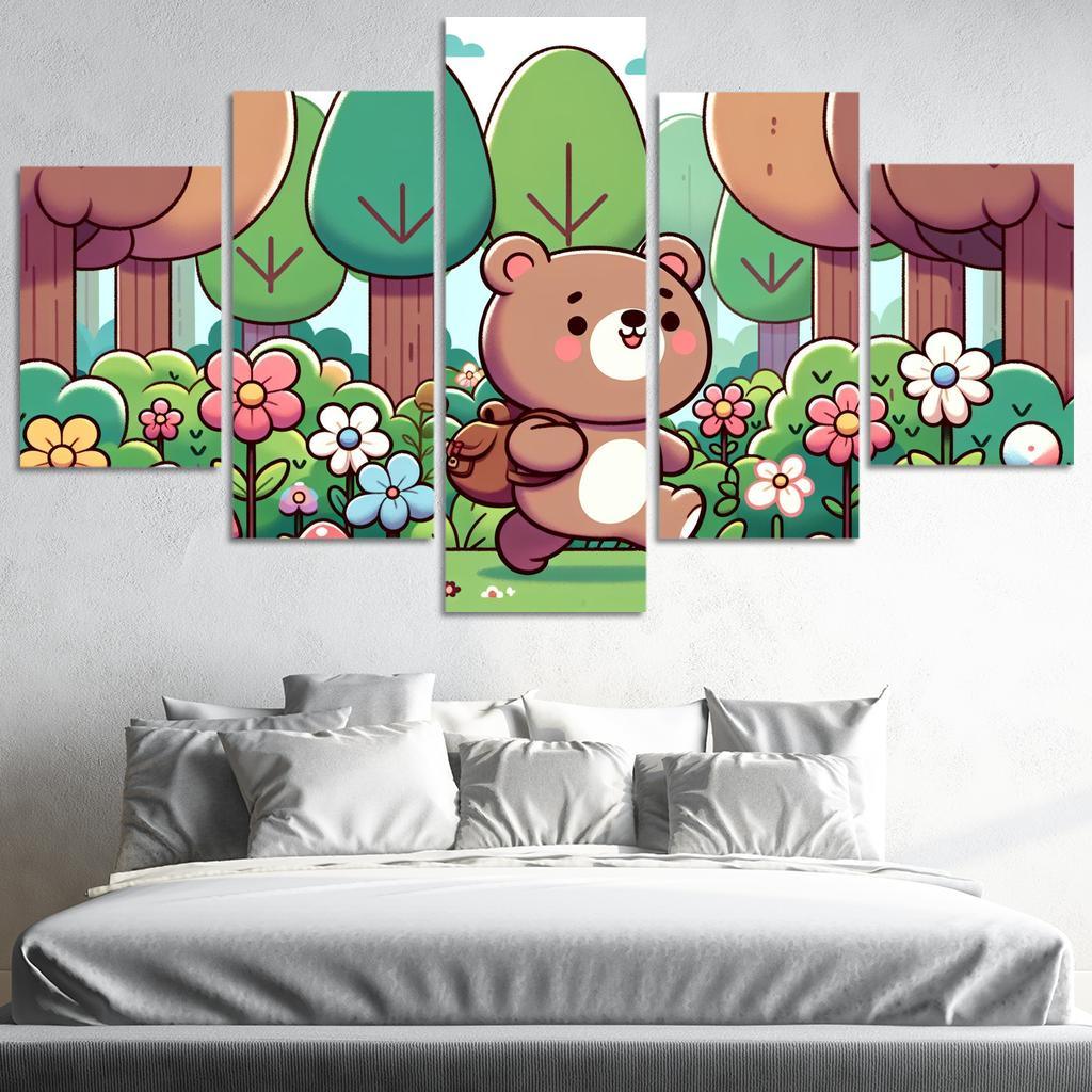 Brave Bear - Woodland Buddy Framed Paintings