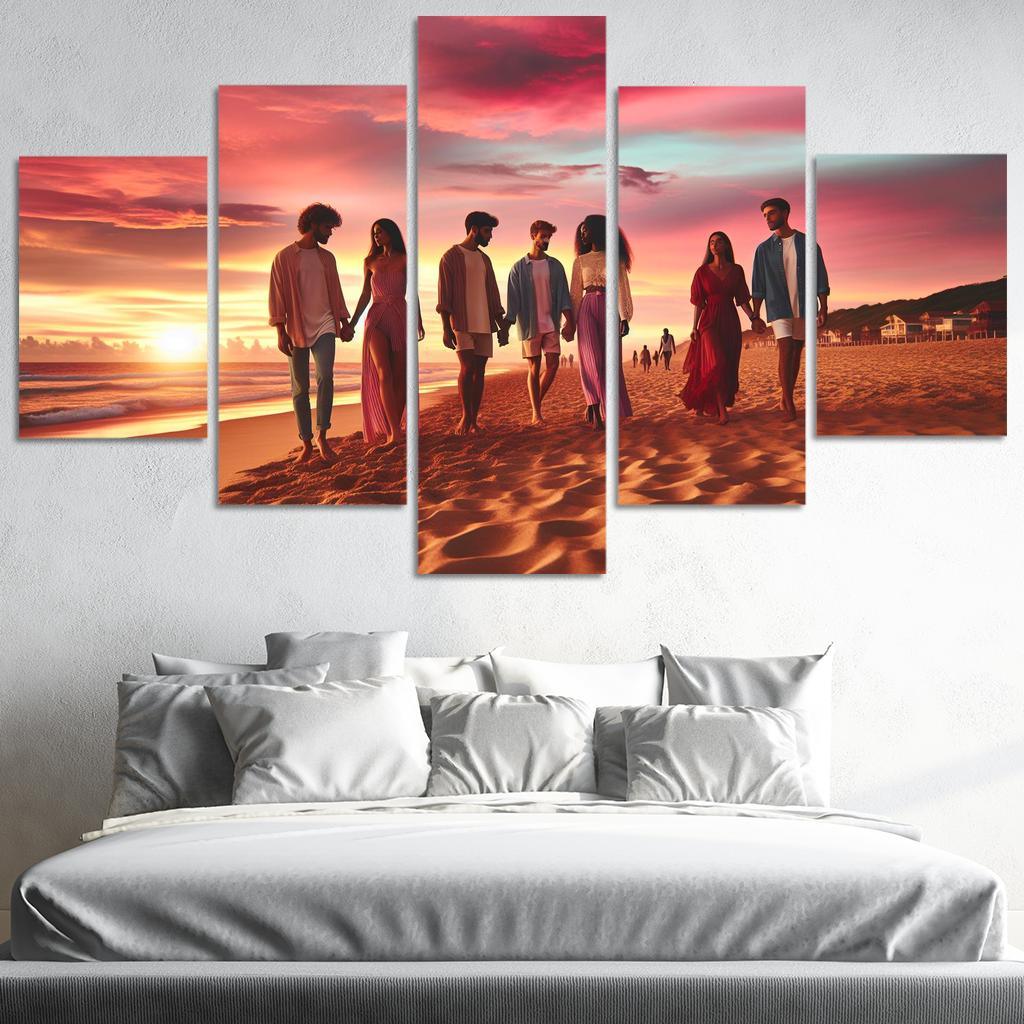 Sunset Shores A Romantic Haven Custom Paintings Frame