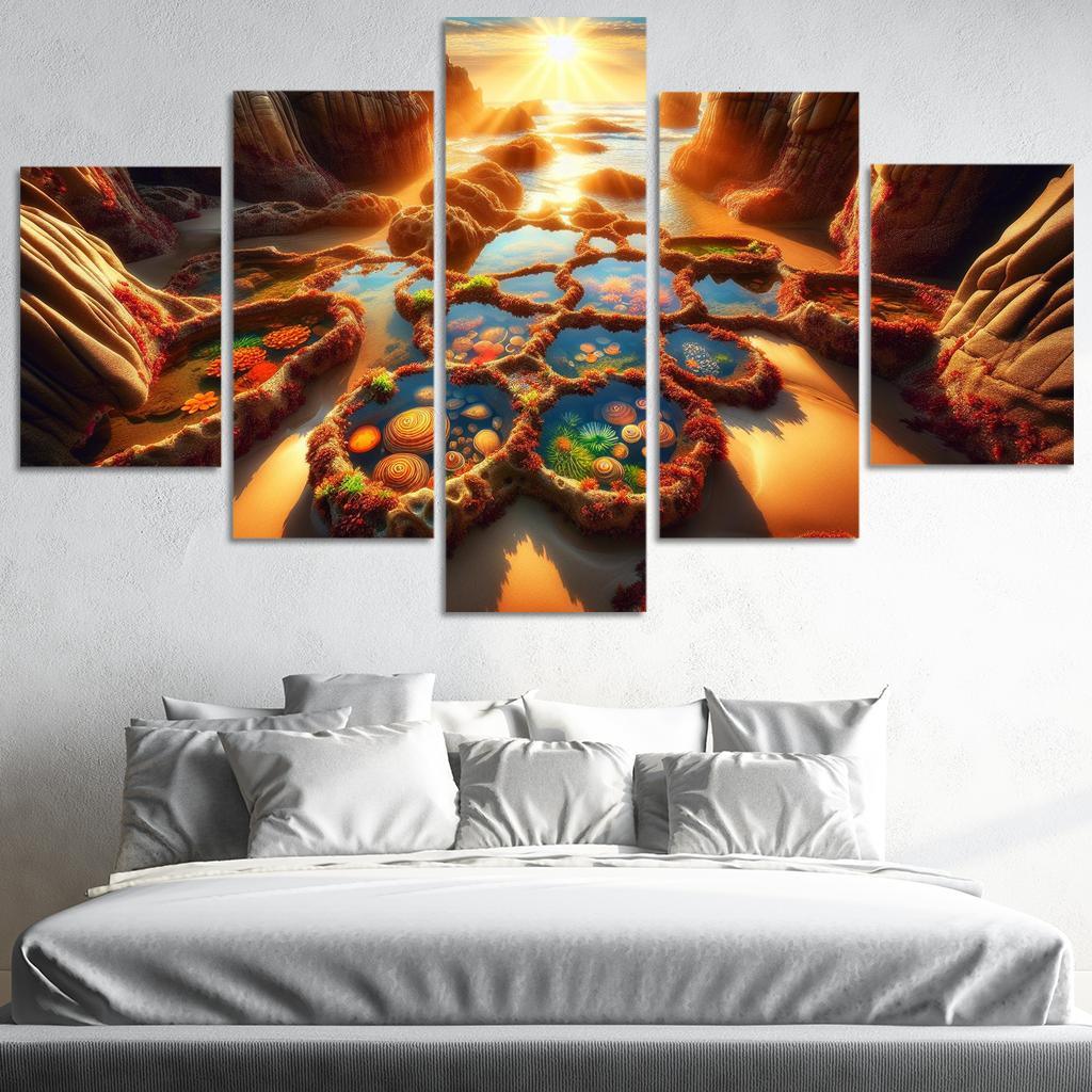 Tidal Pool Treasure Cove Modern Paintings Frame