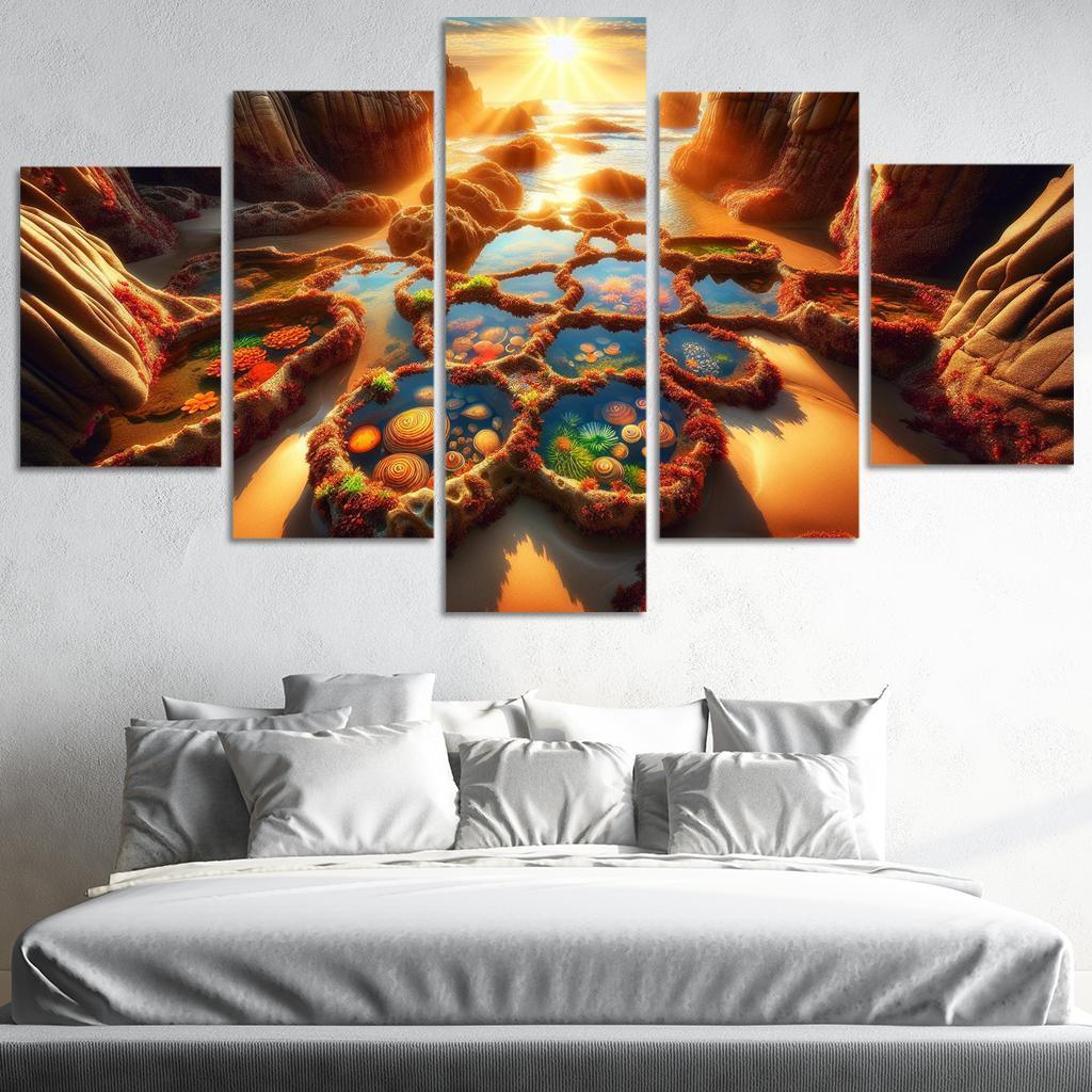 Tidal Pool Treasure Cove Modern Paintings Frame