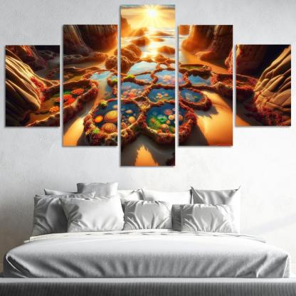 Tidal Pool Treasure Cove Modern Paintings Frame