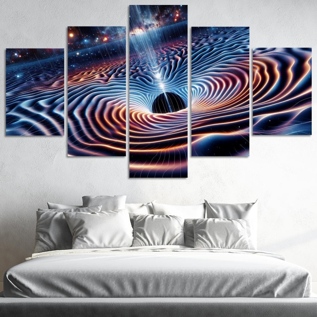 The Search For Gravitational Waves Abstract Paintings Frame