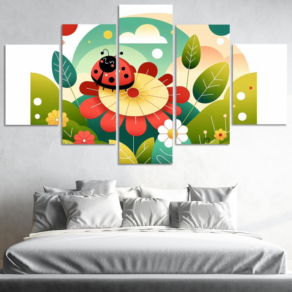 Lively Ladybug - Garden Friend Framed Paintings