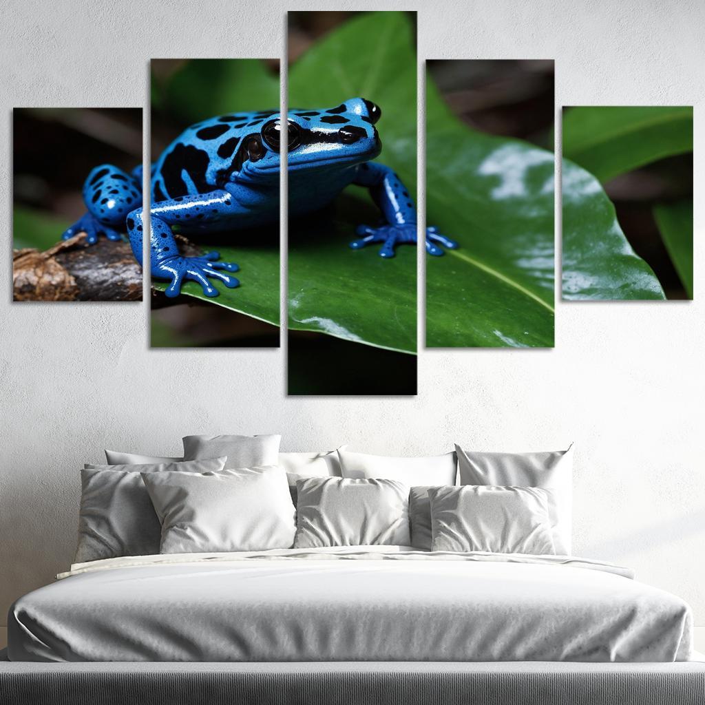 The Spectacular Blue Poison Dart Frog Jewel Of The Rainforest Modern Paintings Frame