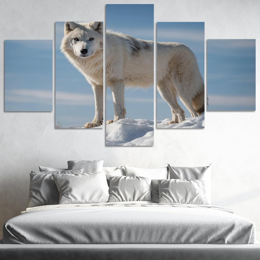 The Resilient Arctic Wolf Ghost Of The Tundra Canvas Paintings Frame