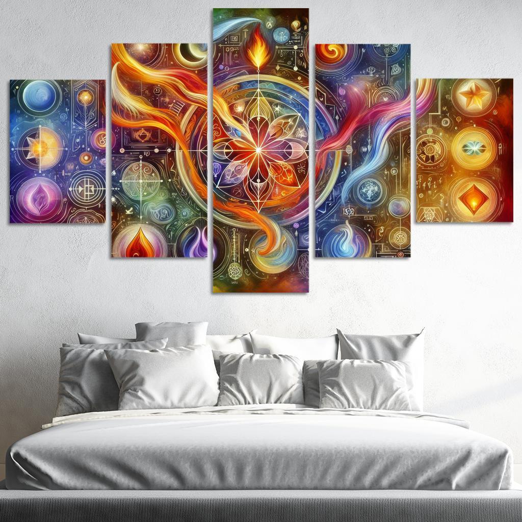 The Alchemy of Emotions 5 Piece HD Canvas Wall Art-Original Frame