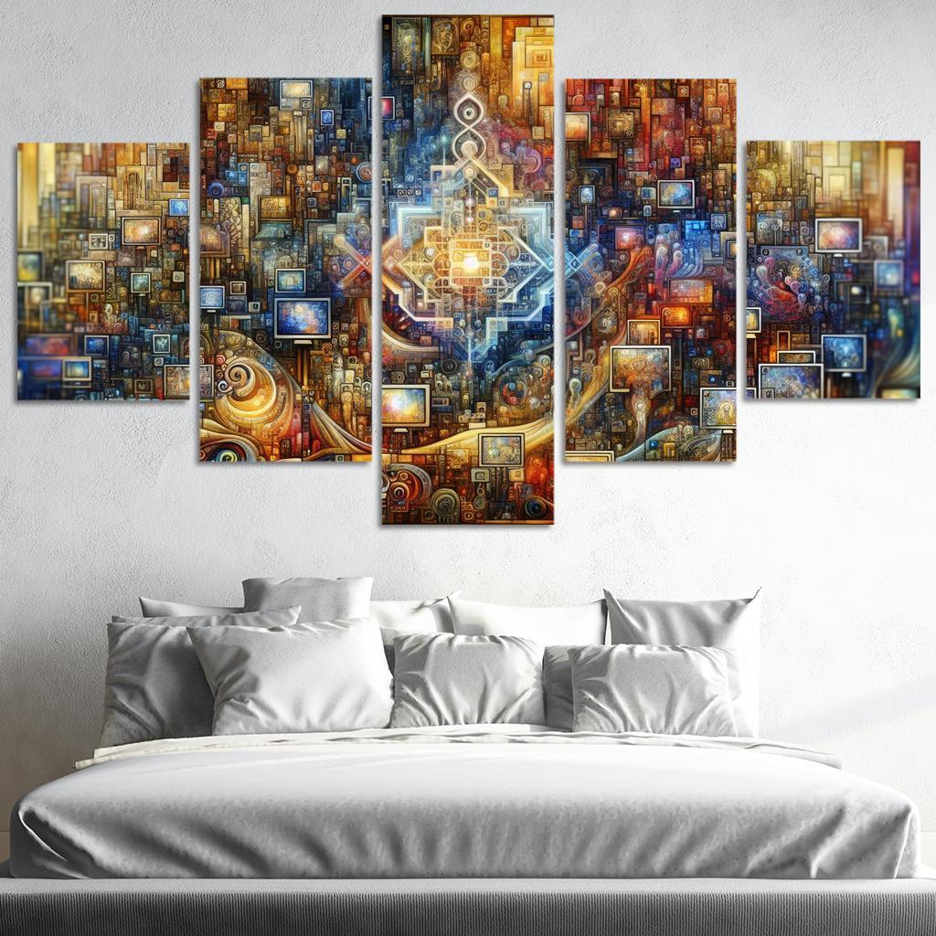 Technology And Humanity The Ethics Of Innovation Multi-panel Paintings