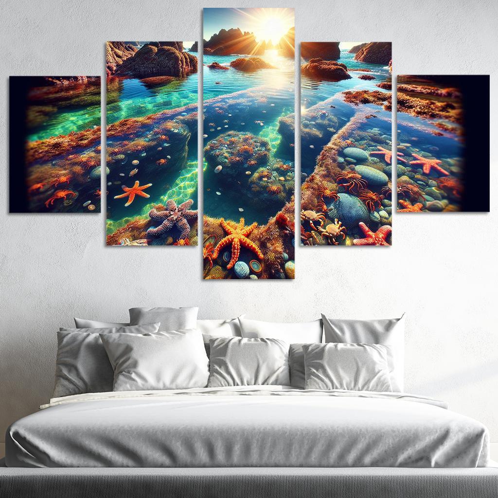 Tranquil Tide Pools Nature's Aquarium Abstract Paintings Frame