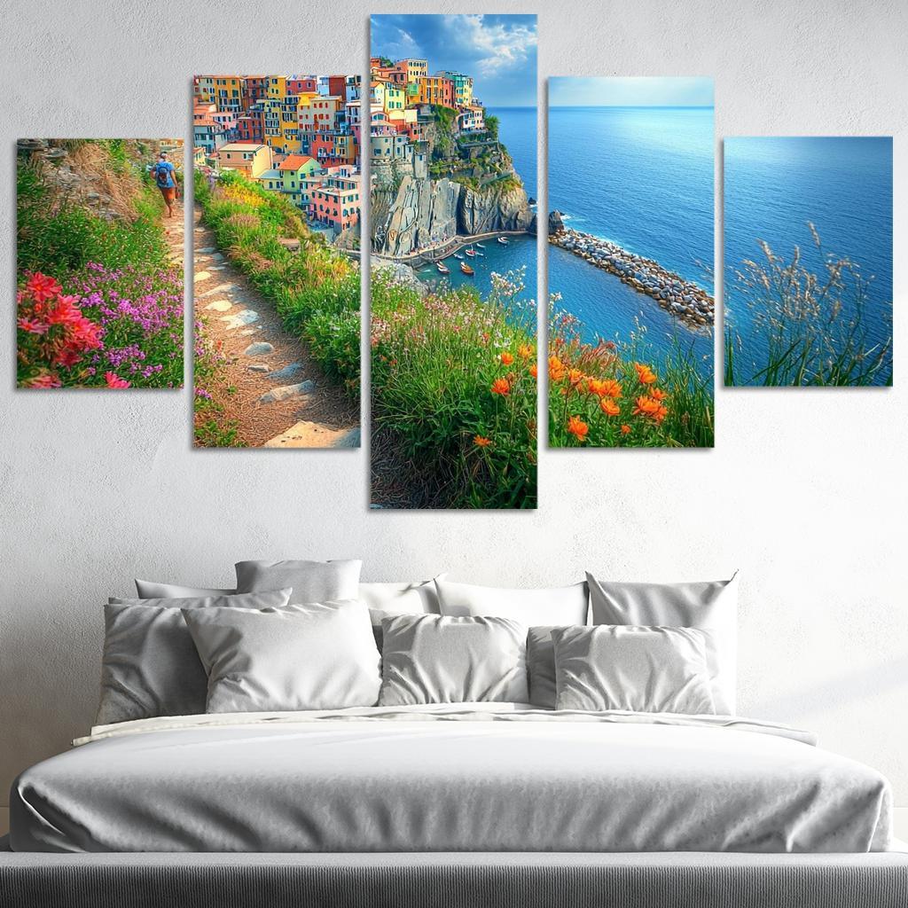 Hiking The Cinque Terre Trails Abstract Paintings Frame