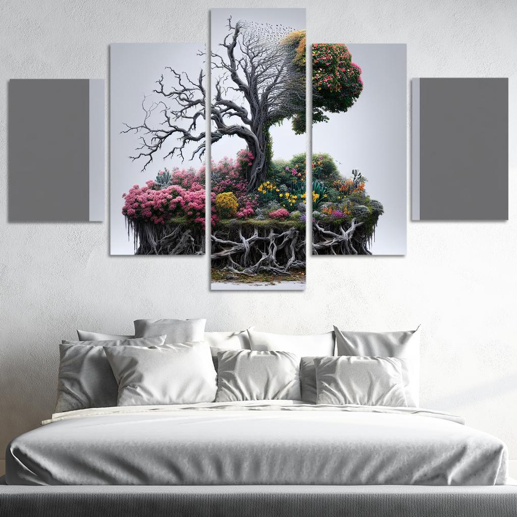 The Last Breath A Call for Climate Justice 5 Piece HD Canvas Wall Art-Original Frame