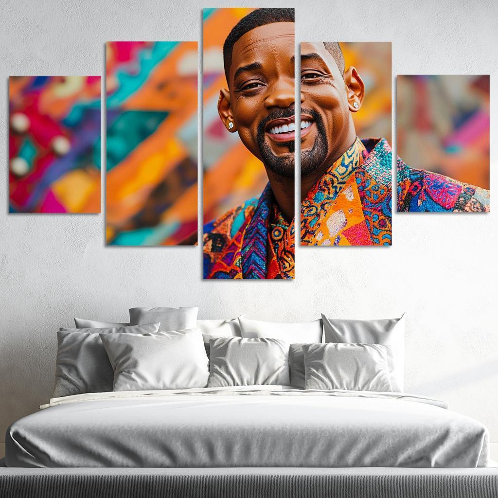 Will Smith Uniting Worlds With The Fresh Prince Charm Framed Paintings