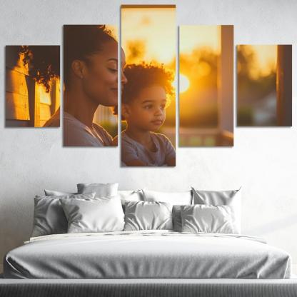 A Mothers Gentle Whisper Comfort Through Words Canvas Paintings Frame
