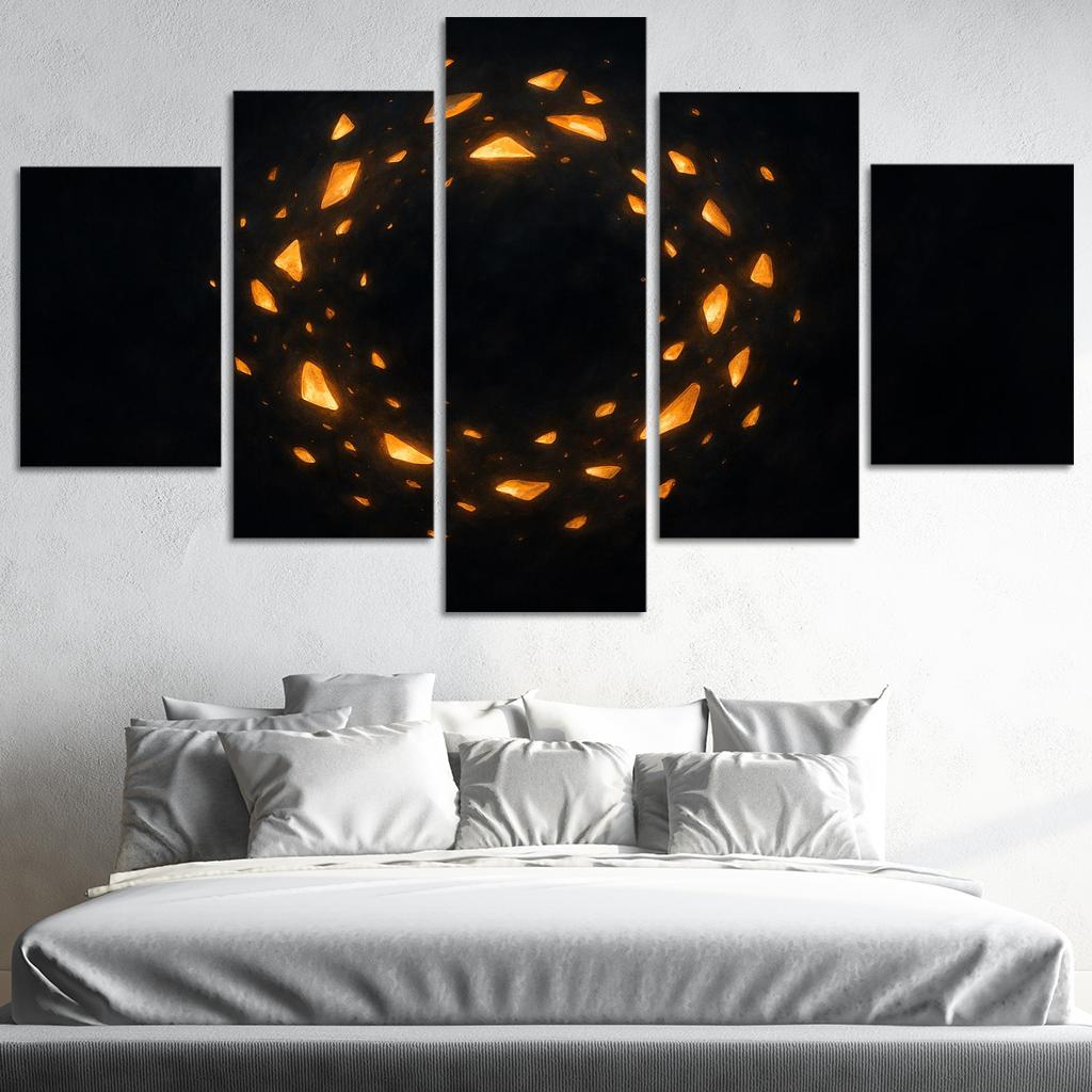 Orbit Of Fragmented Memories Oil Paintings Frame