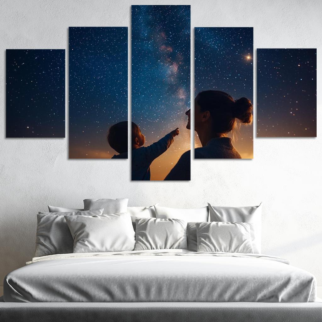 Guiding Stars A Mothers Light In The Dark Canvas Paintings Frame