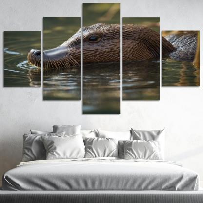 The Enigmatic Platypus Nature's Oddity Modern Paintings Frame