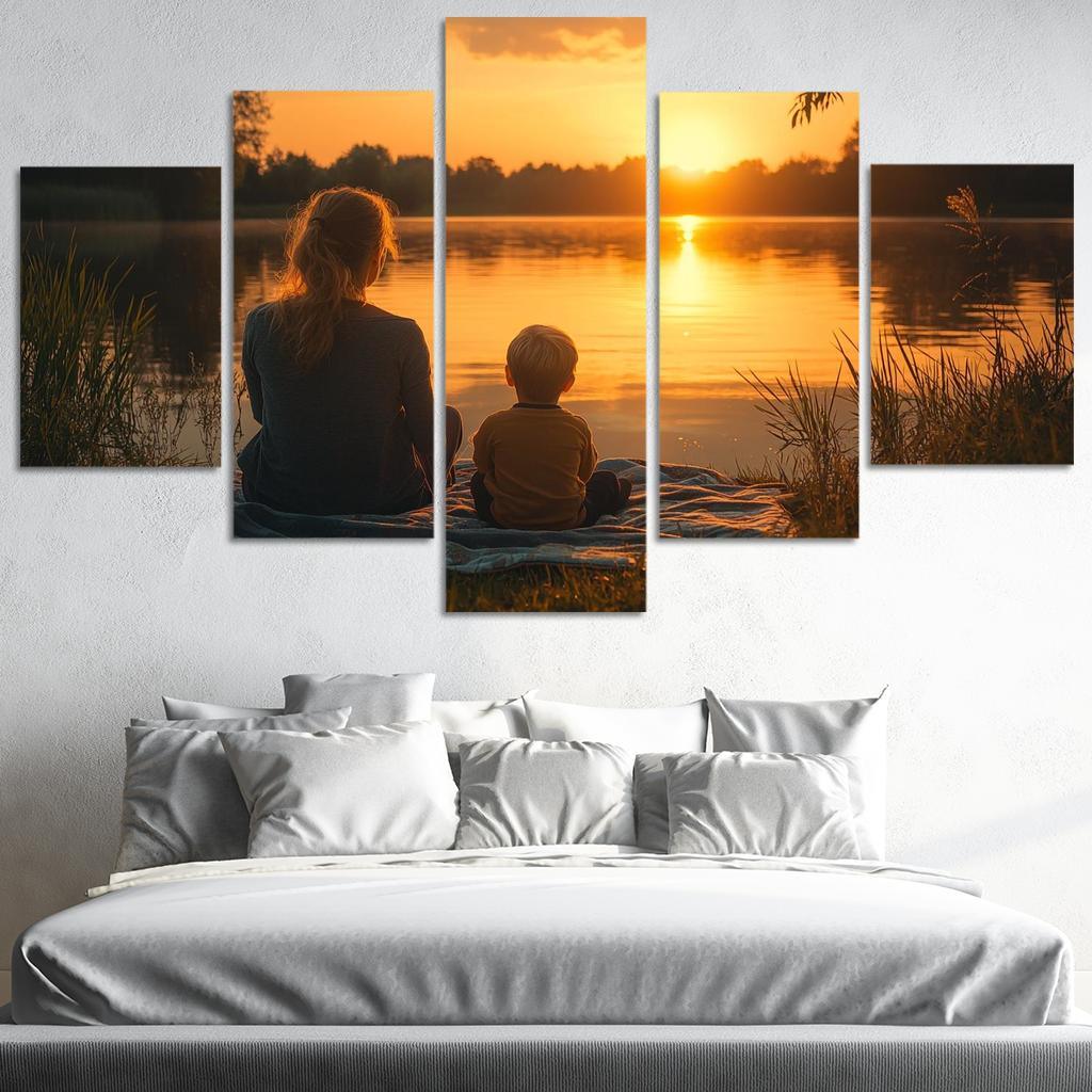 Reflections In The Water A Mothers Guidance Canvas Paintings Frame