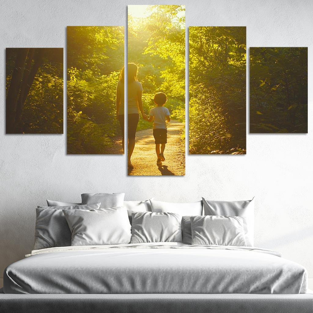 Footprints Of Love A Mothers Path Canvas Paintings Frame