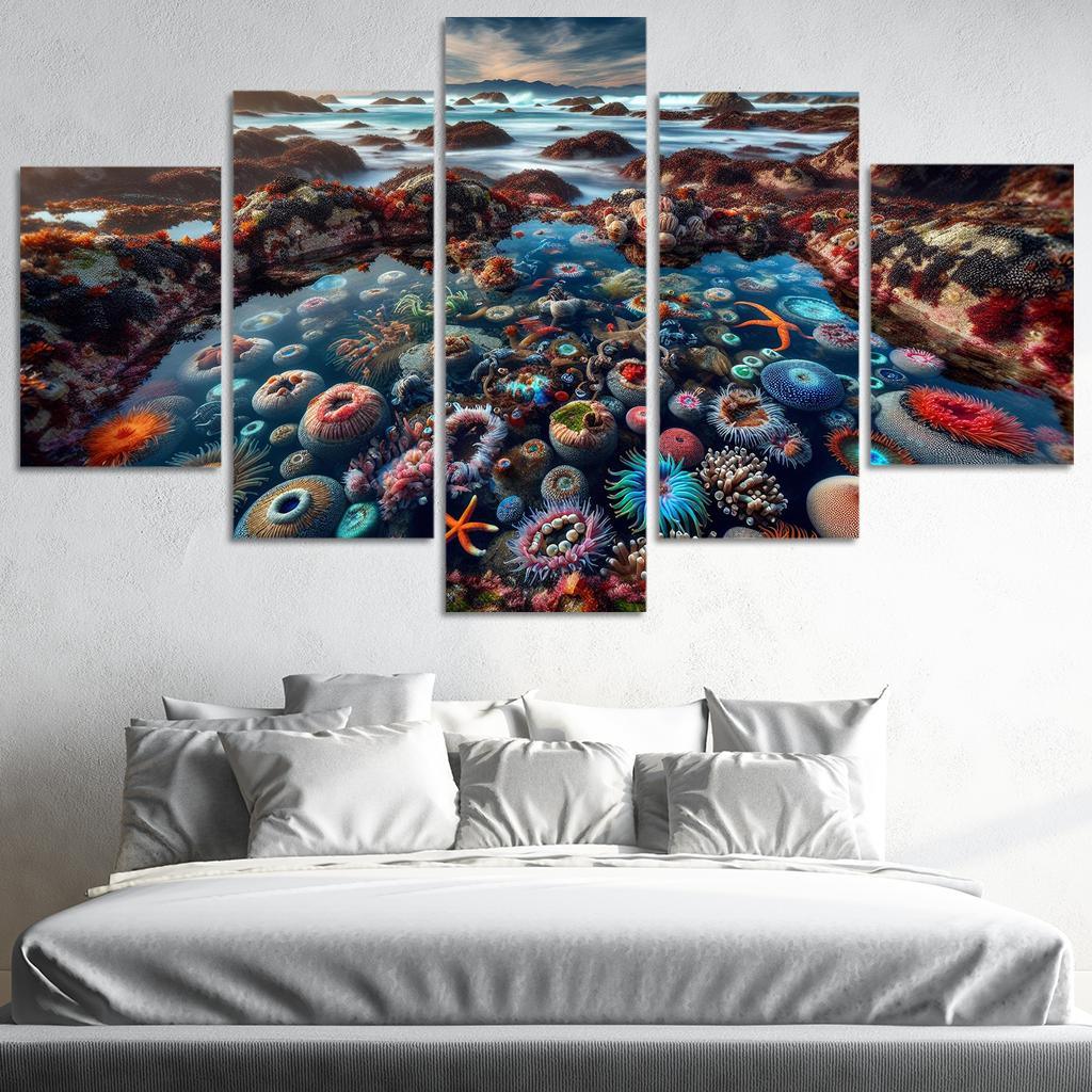 Tidal Pool Haven Nature's Aquatic Wonders Abstract Paintings Frame