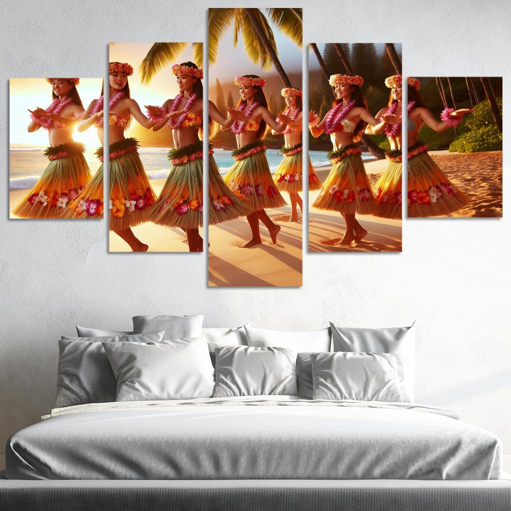 Hula The Dance Of The Hawaiian Islands Modern Paintings Frame