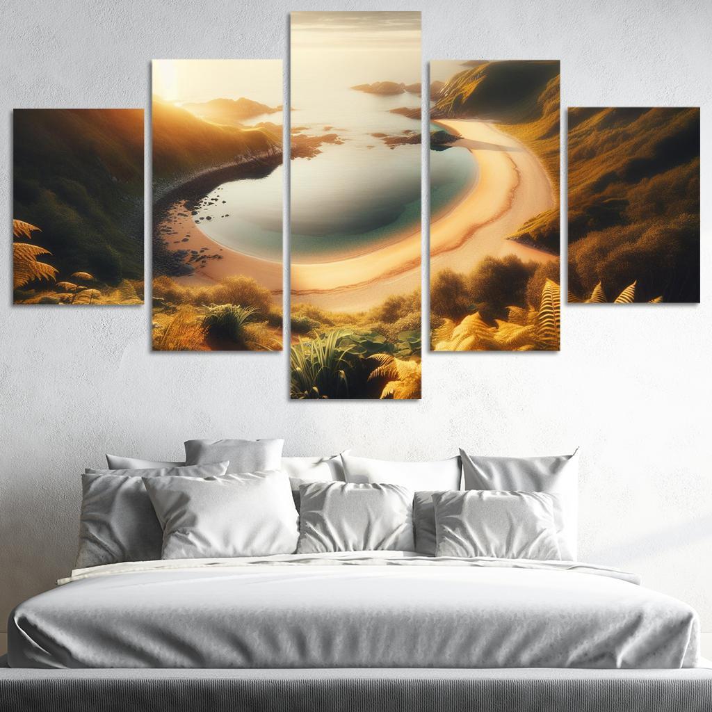 Whispering Bay Secluded Coastal Bliss Abstract Paintings Frame