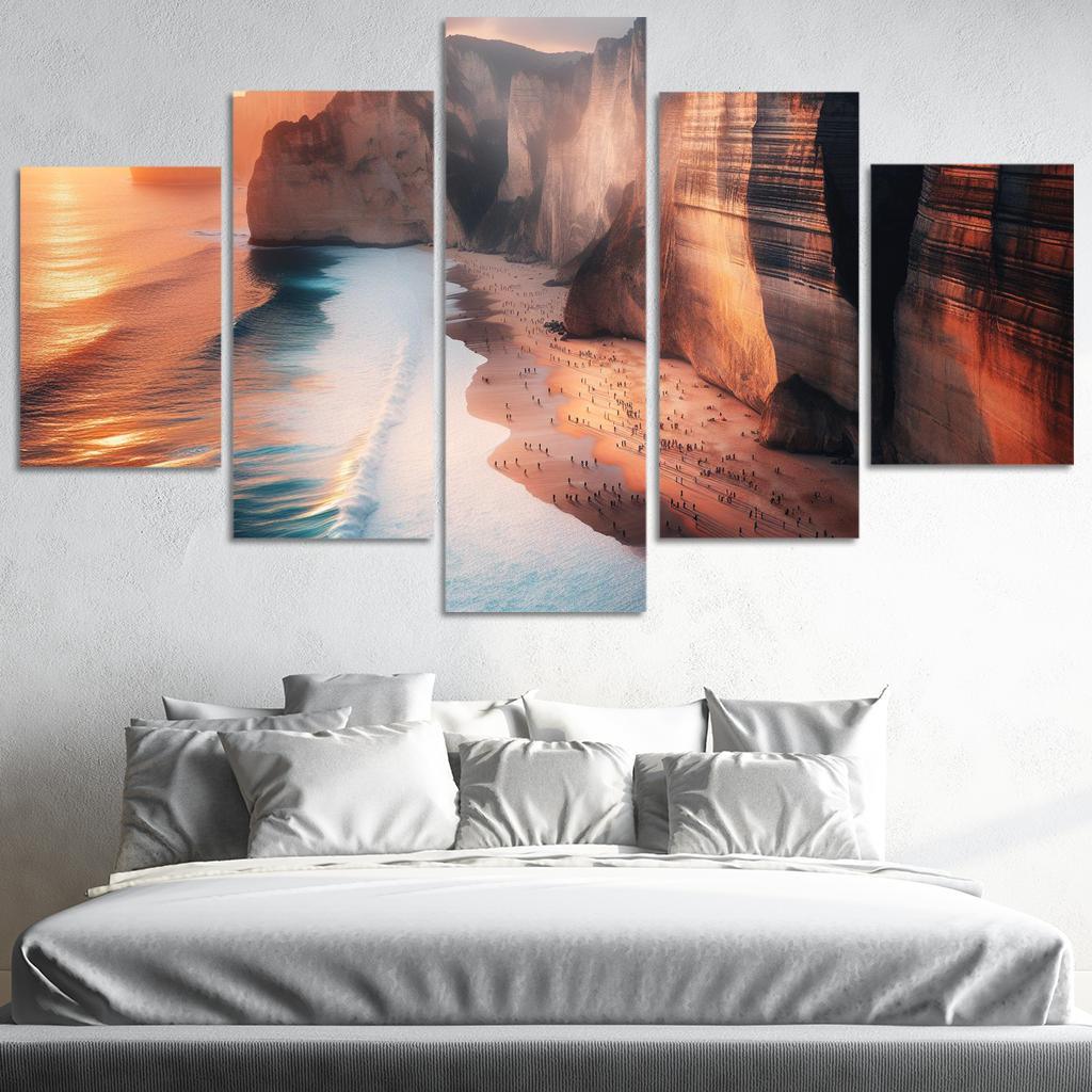 Cliffside Escape Dramatic Ocean Views Multi-panel Paintings