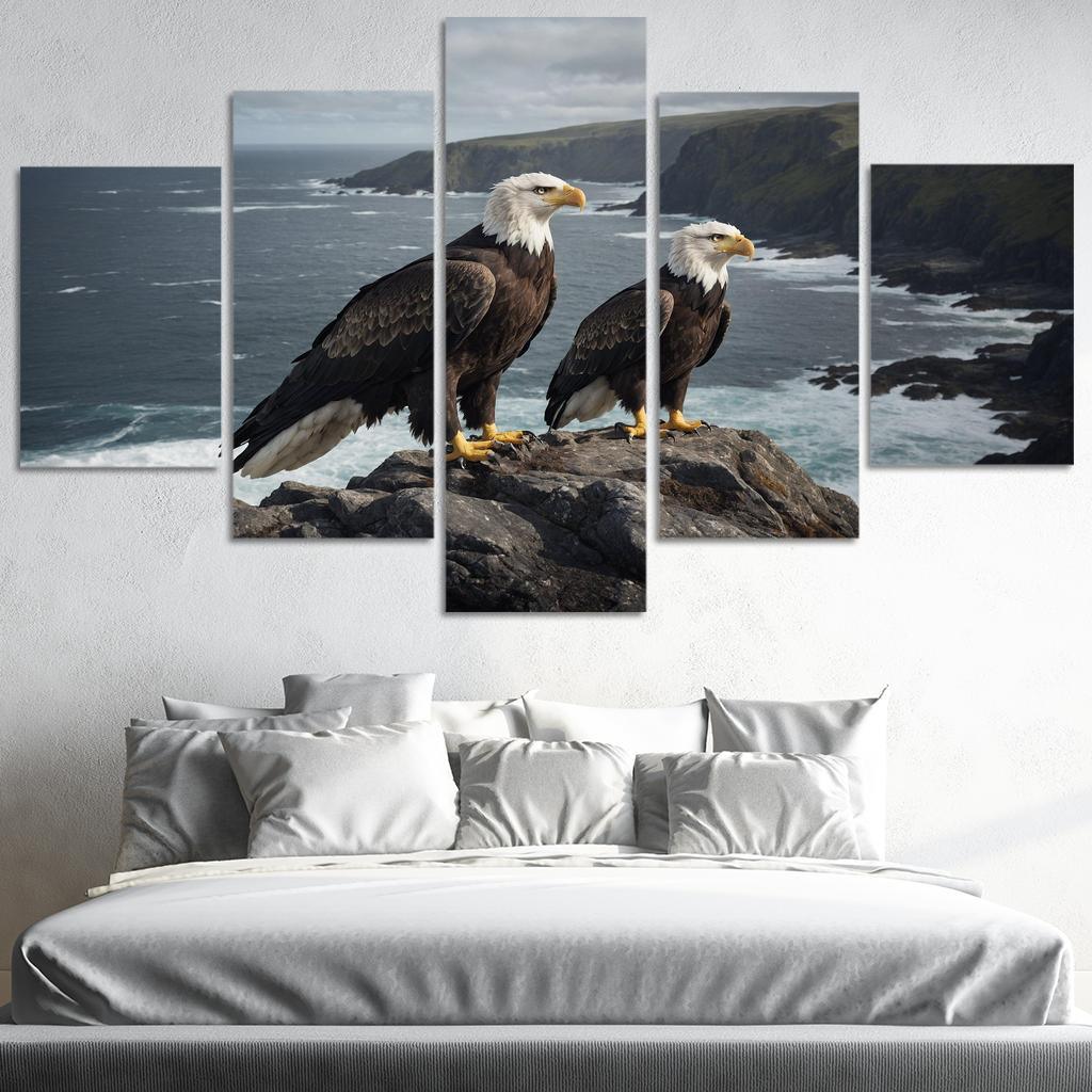 The Magnificent Steller's Sea Eagle Ocean's Sovereign Oil Paintings Frame
