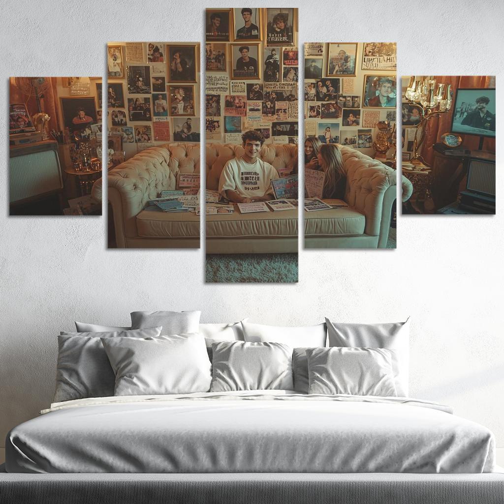 Justin Bieber Tribute Book Canvas Paintings Frame