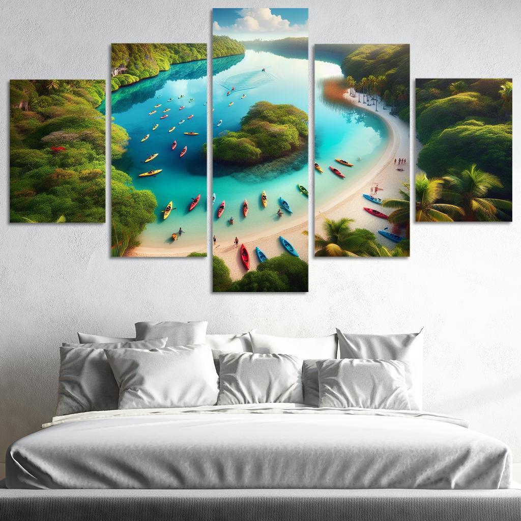 Lagoon Adventure Beach Premium Artwork Frames