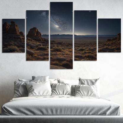 Celestial Canopy Above Silver Plains Art Trends