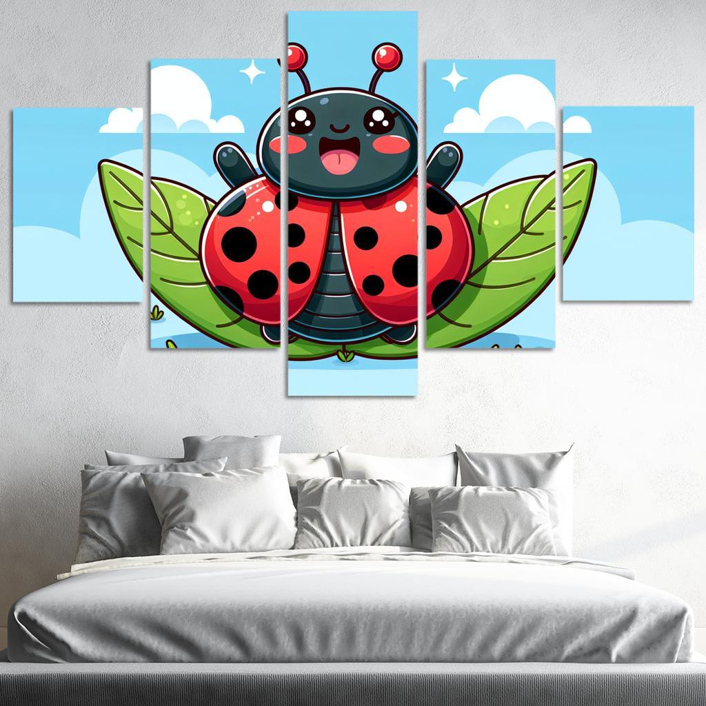 Lively Ladybug - Garden Friends Framed Paintings