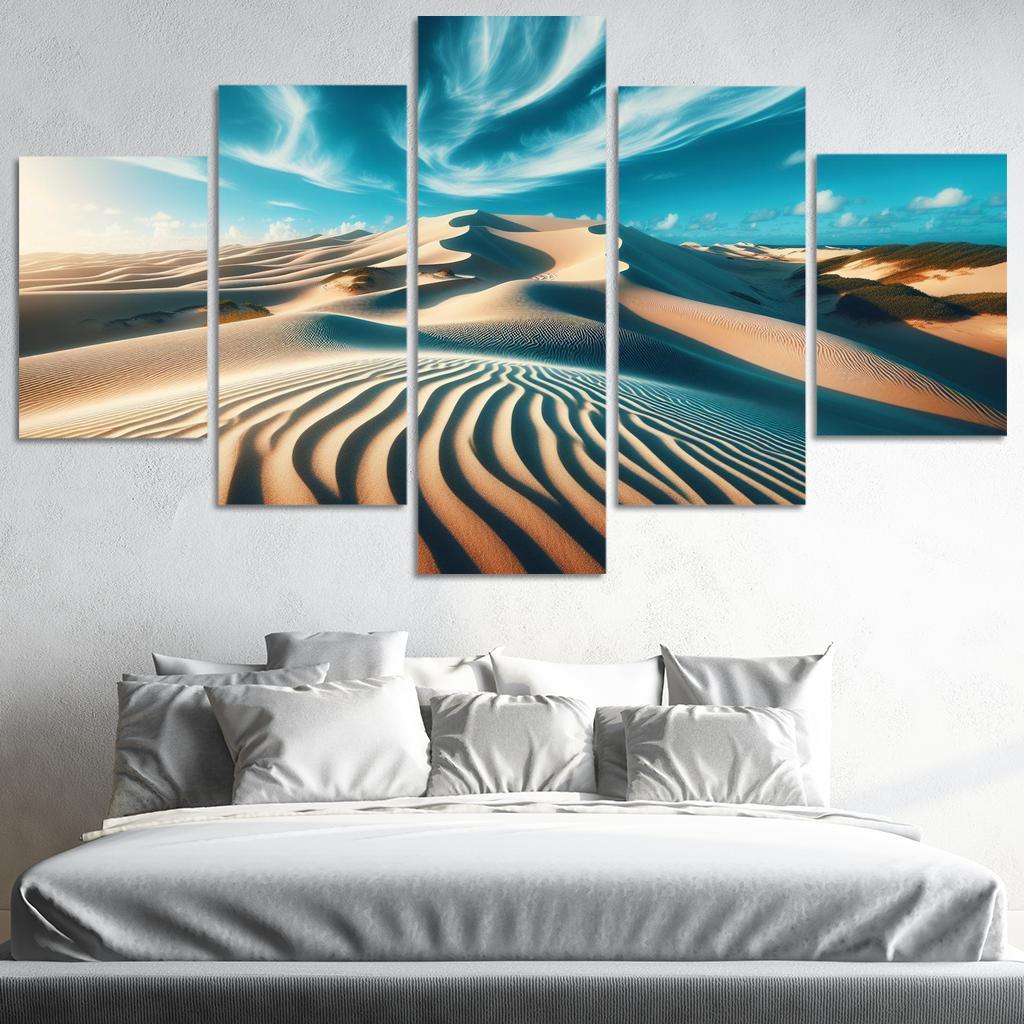 Sunlit Dunes Windswept Beauty Multi-panel Paintings